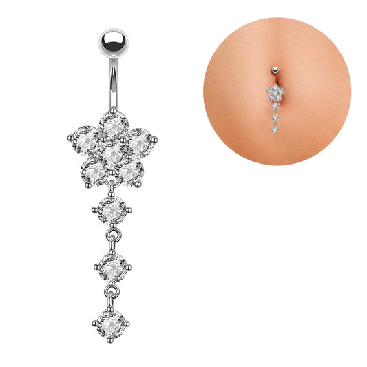 Surgical Steel Dangle Navel Piercing