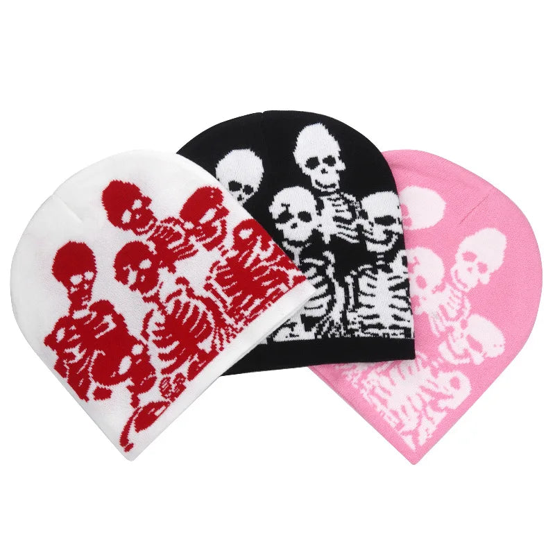 Skeleton Print Beanie