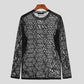 Cube Pattern Mesh Shirt