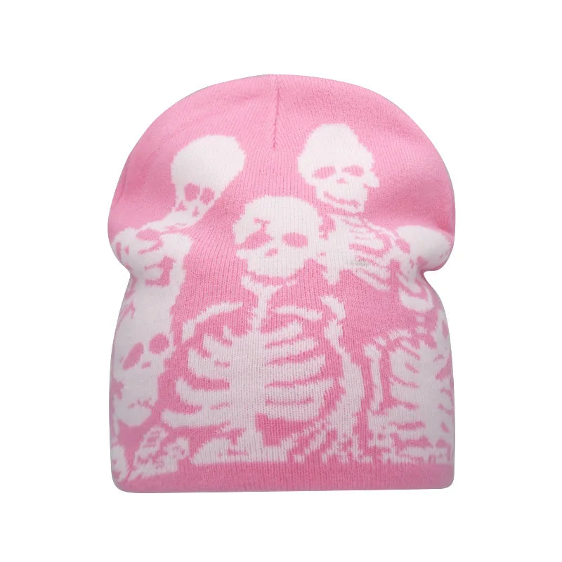 Skeleton Print Beanie