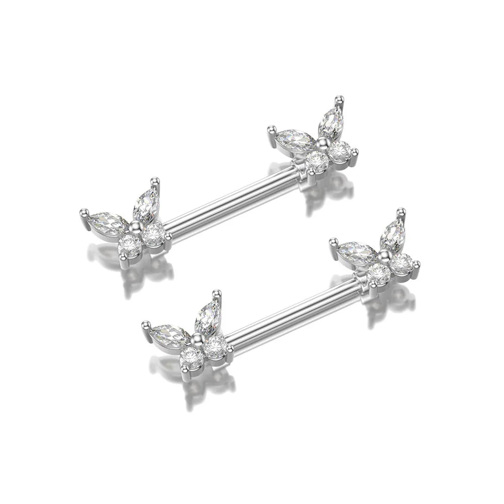 2pcs 316L Stainless Steel Nipple Piercing