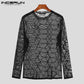 Cube Pattern Mesh Shirt