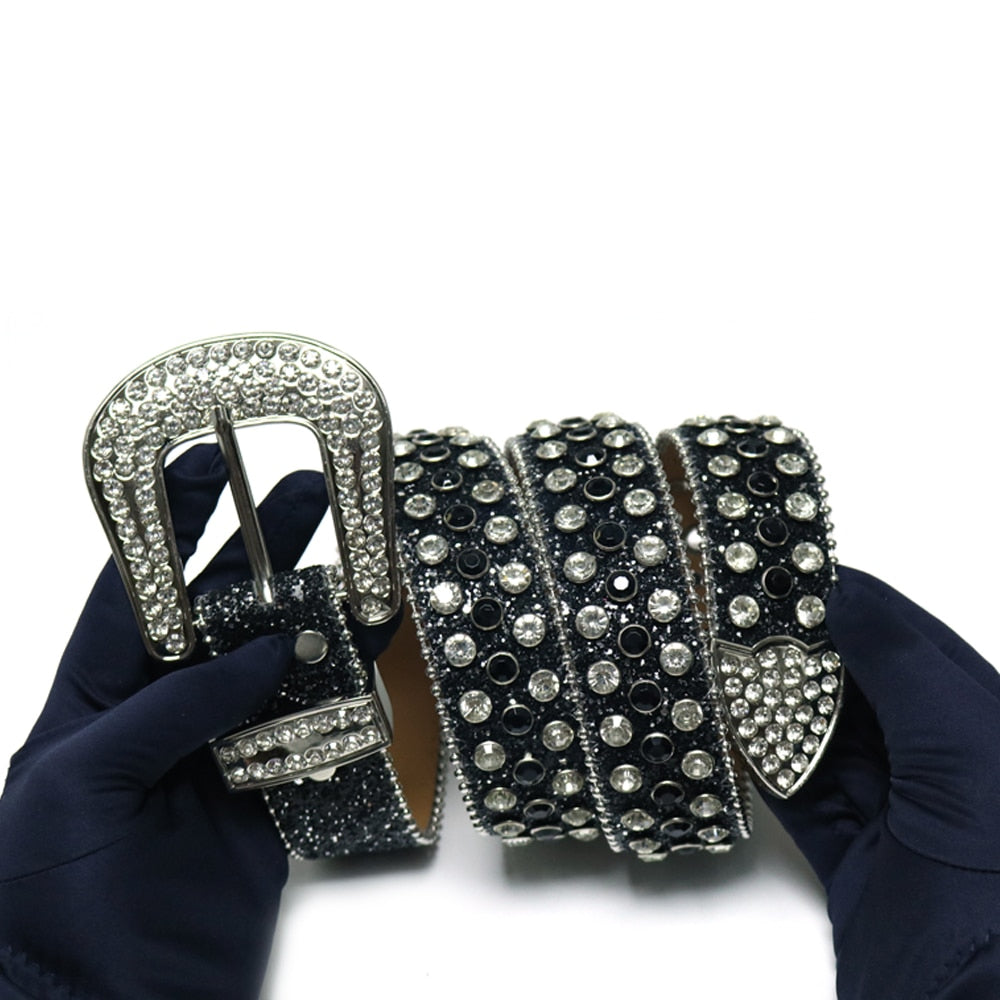 Rhinestone Studded Belt